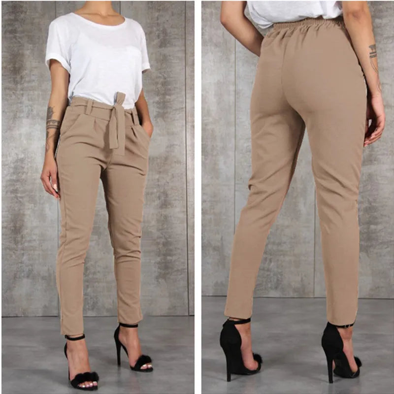 High Waist Khaki Pants
