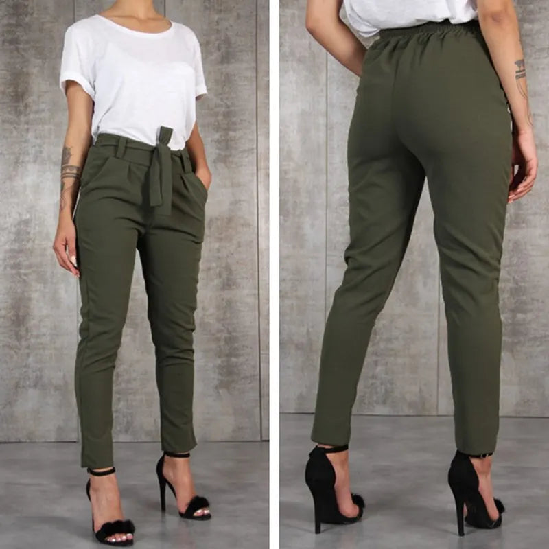 High Waist Khaki Pants