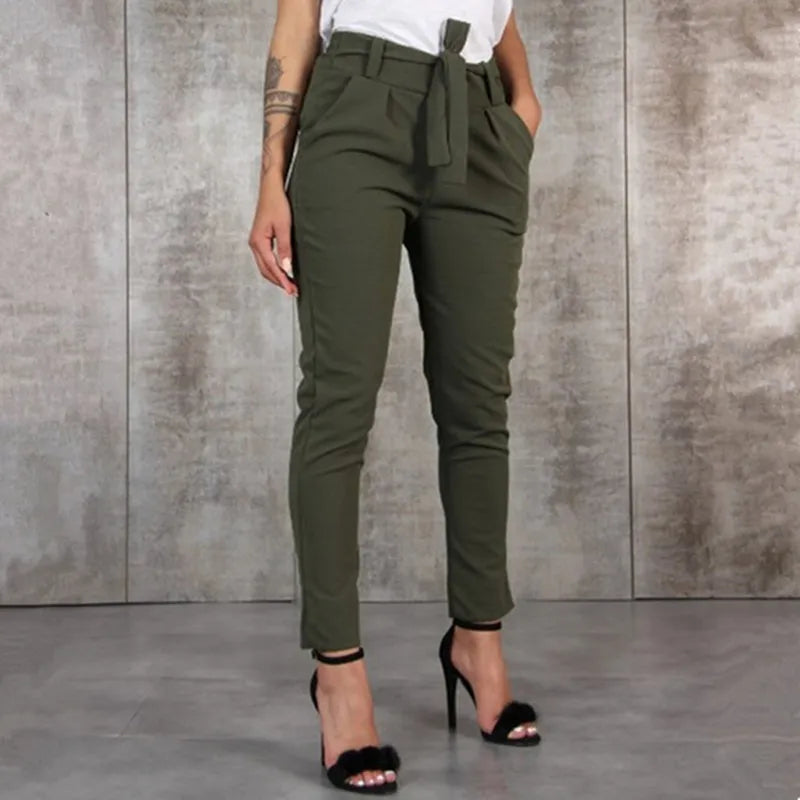 High Waist Khaki Pants