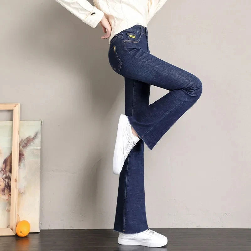 Winter Warm Bell-Bottoms Jeans