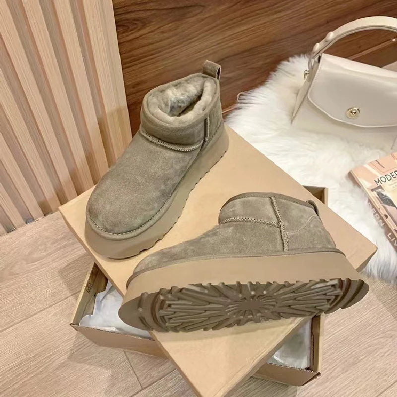 Mini Flat Fur Boots