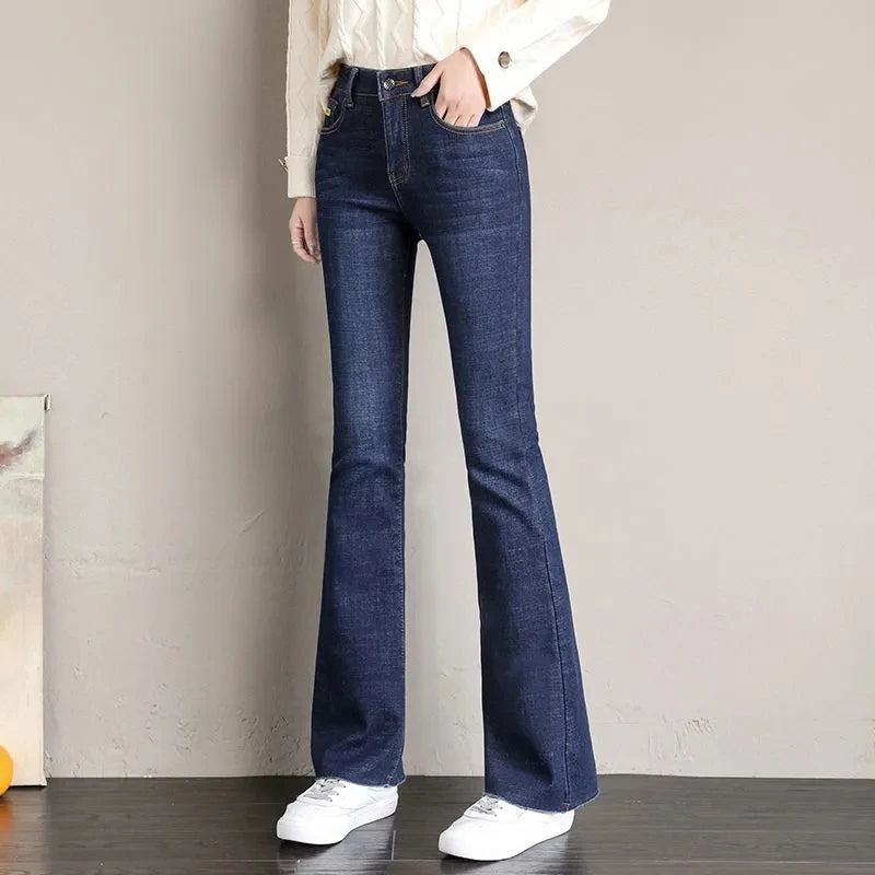 Winter Warm Bell-Bottoms Jeans