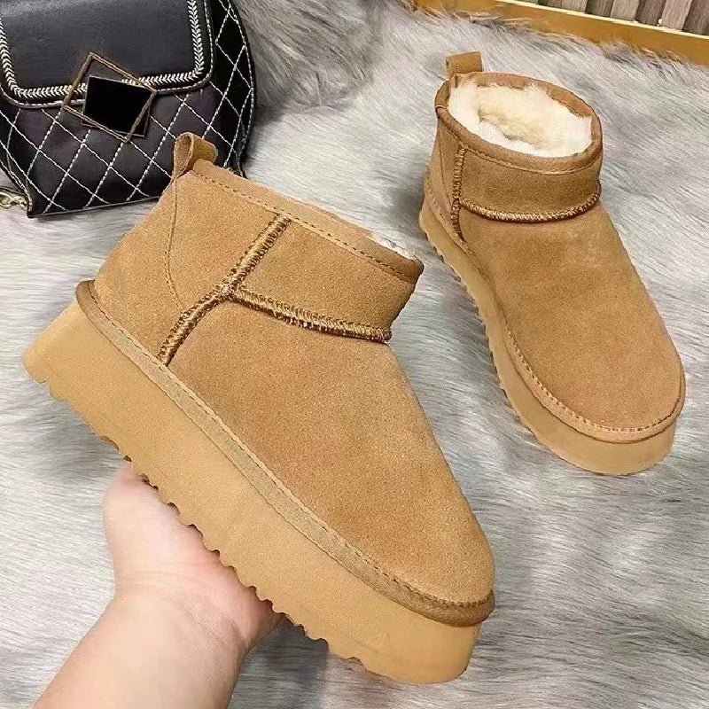 Mini Flat Fur Boots