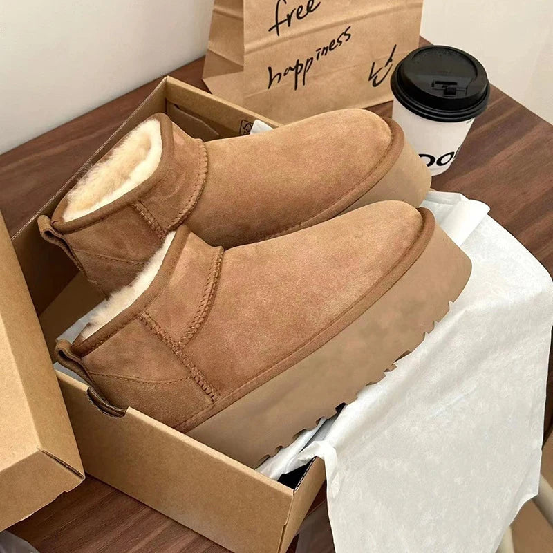 Mini Flat Fur Boots